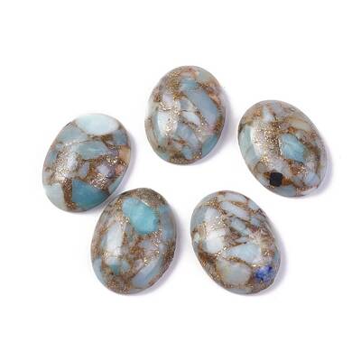 Synthetic Amazonite Cabochons