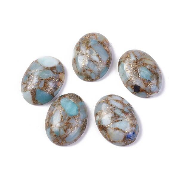 Synthetic Amazonite Cabochons