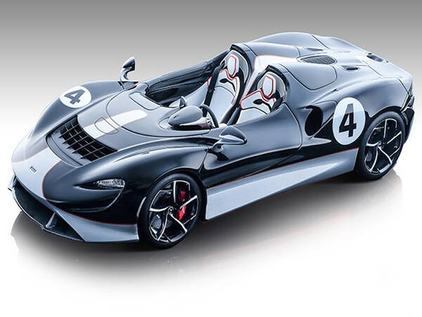 2020 McLaren Elva Convertible #4 Black with Silver Accents Exclusive Collection Series Limited Edition to 79 pieces Worldwi...