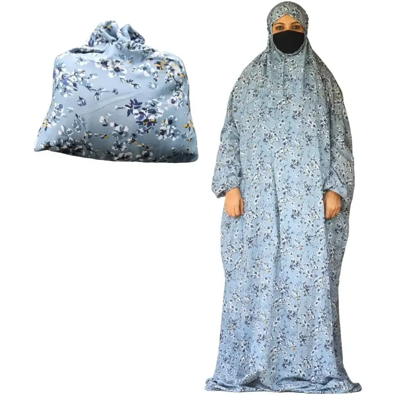 Islamic Prayer Dress for Women – Free Size, Muslim Dress with Hijab, Jilbab/Niskarakuppayam/Namaz Khimar/Prayer Clothes Niq...
