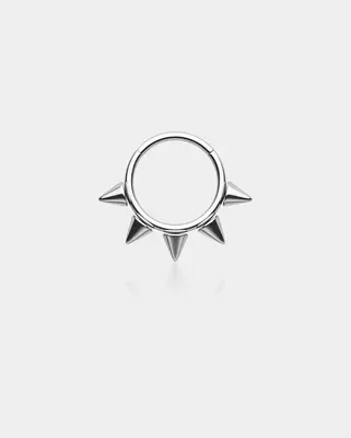 Five Spikes Hinged Septum Ring - 10mm
