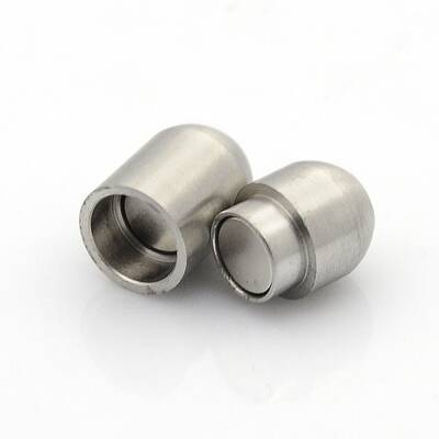 Tarnish Resistant 304 Stainless Steel Matte Surface Magnetic Clasps with Glue-in Ends