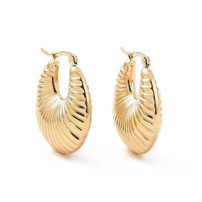 Ion Plating(IP) 304 Stainless Steel Hoop Earrings