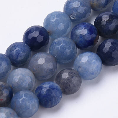 Dyed & Heated Natural Blue Aventurine Beads Strands
