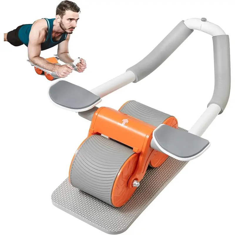 Whixant Automatic Rebound Abdominal Wheel, Domestic Abdominal Exerciser with Elbow Support, Ab Roller Wheel for Abdominal Cor...