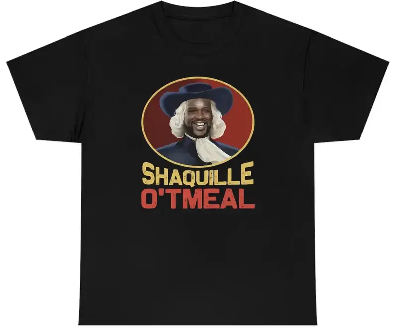 Mens Shaquille O'Tmeal T Shirt Funny Shaq O Neal Oatmeal Styled Novelty Humor Tee, Shaq Icy Hot Commerical Tee Cotton Menswea...