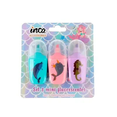 Inca Mini Fluorescent Ocean 3.25 X 7.5 Cm 3 Units