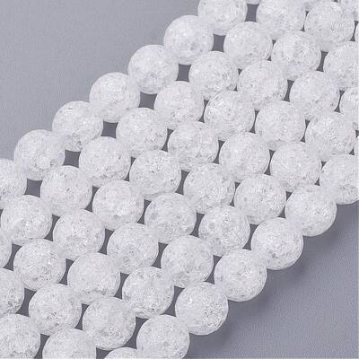Synthetic Crackle Quartz Beads Strands