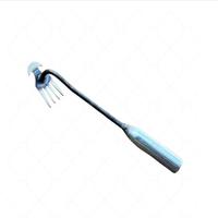 Manganese steel weeding rake - dual design, 30/40/50 cm handheld root remover with rust-proof coating, for loosening soil, re...