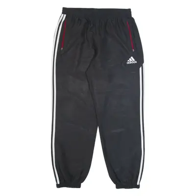 ADIDAS Mens Track Pants Black Tapered L W30 L30