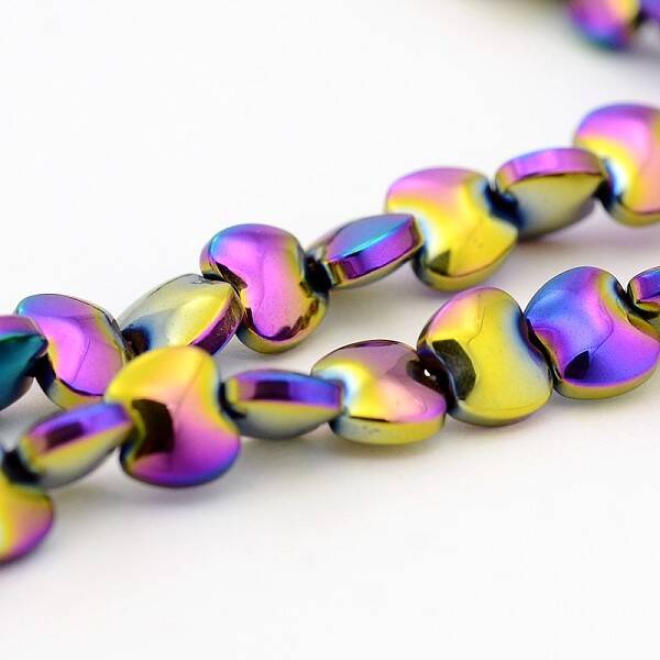 Electroplate Non-magnetic Synthetic Hematite Bead Strands