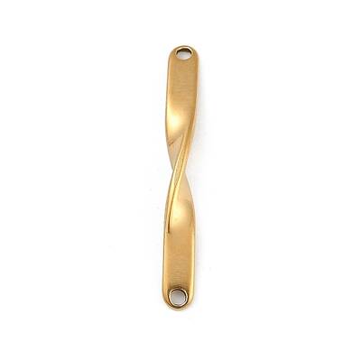 Ion Plating(IP) 202 Stainless Steel Twist Connector Charms