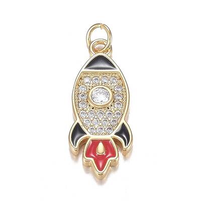Brass Micro Clear Cubic Zirconia Pendants