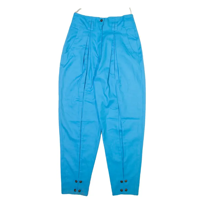 Womens Trousers Blue Relaxed Tapered Viscose W26 L27