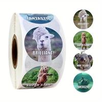 Cartoon Animal Pattern Decorative Sticker, 500pcs/roll Cute Multi-purpose Art Stickers for DIY Craft, Decoration, Hand Accoun...