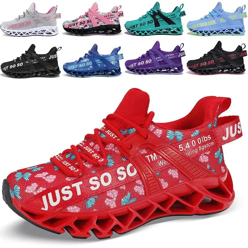 Non Slip Running Athletic Casual Sneakers for Kids - Girls Boys Tennis School Shoes BlackRed