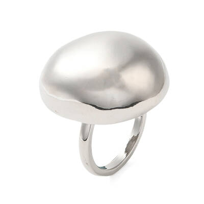 Oval Brass Finger Rings for Women