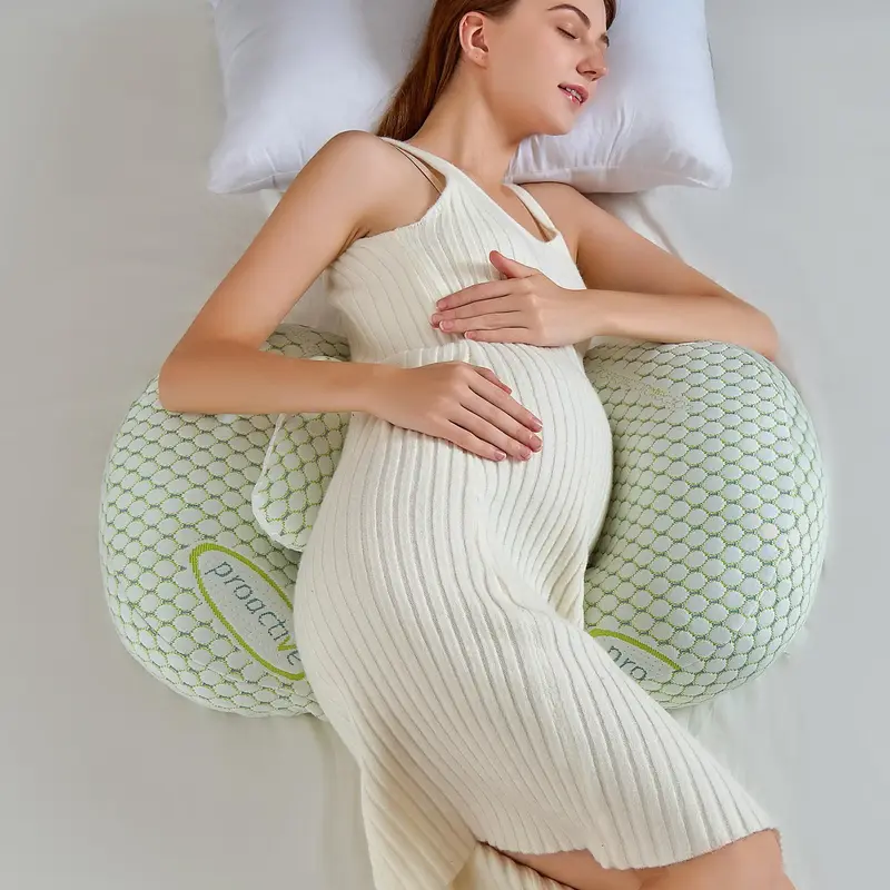 Maternity Pillow, 2 Counts/set U-shaped Pillow & Waist Pillow, Removable & Washable Maternity Pillow, Pregnancy Pillow, Sleep...