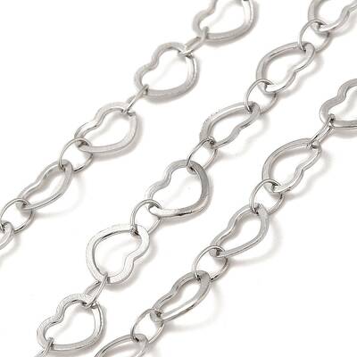 304 Stainless Steel Heart Link Chains