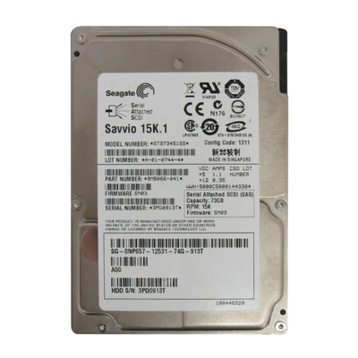 9MB066-041 Seagate 73.4GB 3Gb/s SAS 15000 2.5-inch 16MB Hard Drive