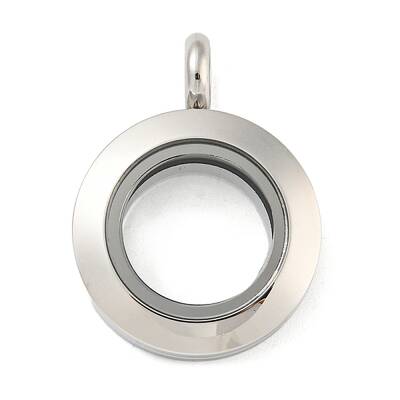 304 Stainless Steel Floating Locket Pendants