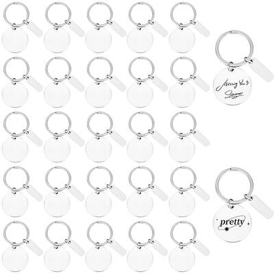 30Pcs Stainless Steel Keychain