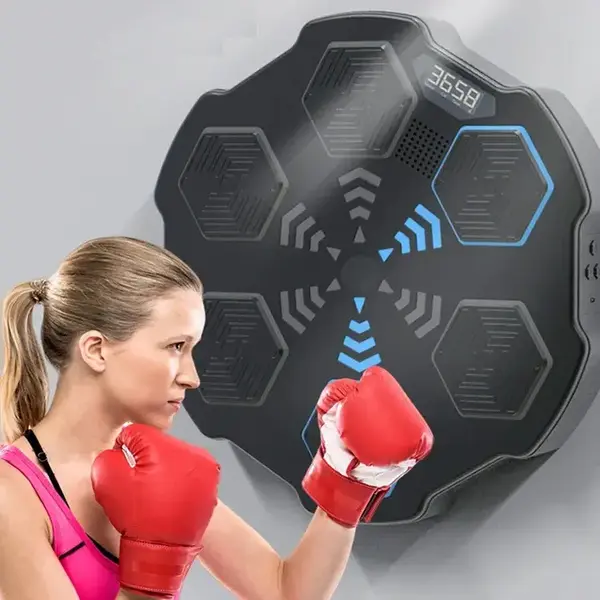 Music boxing Machine Adults and Kids Interactive Punching Trainer with Boxing Gloves Large Size Wall Mounted Electronic Boxin...