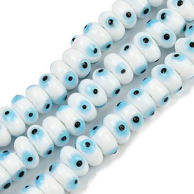 Handmade Evil Eye Lampwork Beads Strands