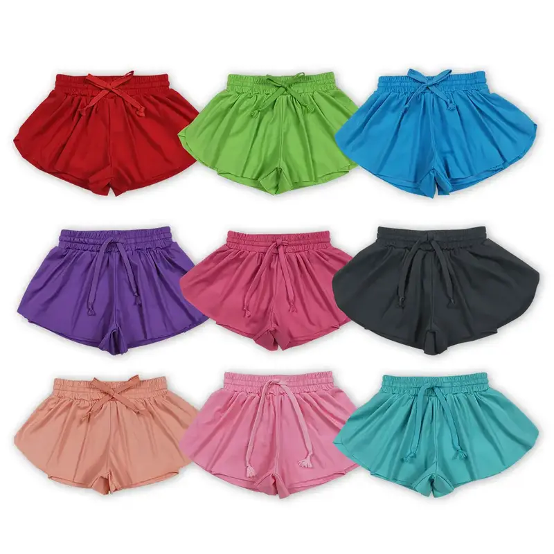 Solid Color Kids' Athletic Yoga Shorts - Ultra Comfortable, Breathable & Stretchy for Active Little Ones