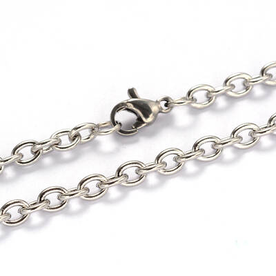 Tarnish Resistant 201 Stainless Steel Cable Chains Necklaces