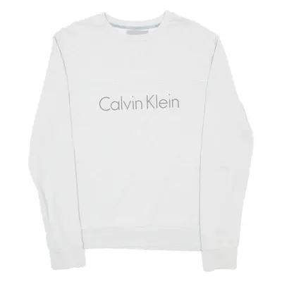 CALVIN KLEIN JEANS Mens Sweatshirt Grey Crew Neck L