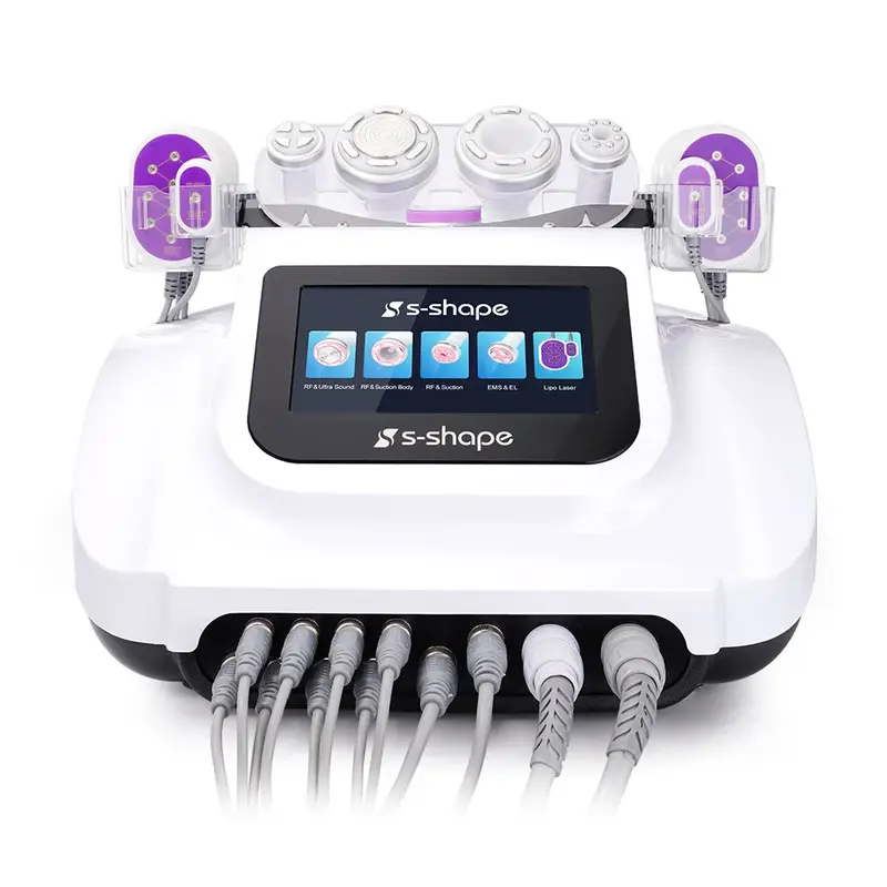 30K 6 In 1 S Shape Cavitation Machine With Lipo Laser 5mw