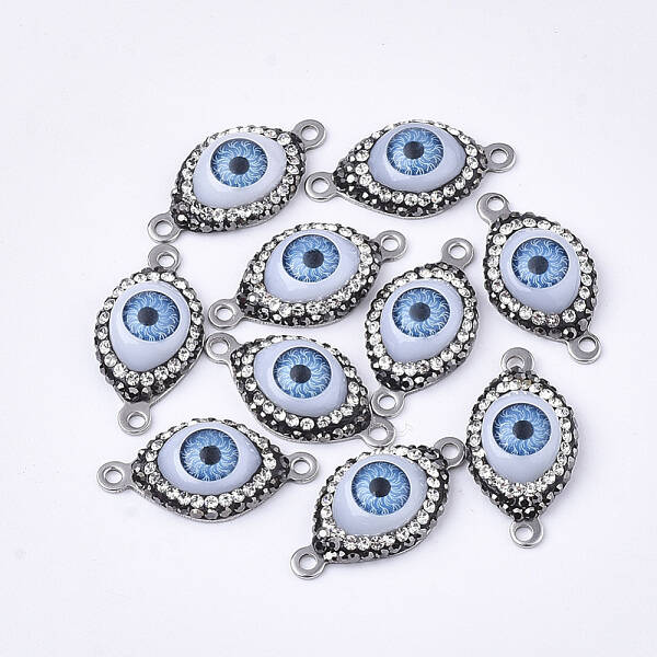 Polymer Clay Rhinestone Links connectors