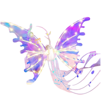 Electric Butterfly Wings for Girl, Fairy Wings with LED Lights and Music, Moving Butterfly Wings Toy for Kids,Suitable For Bi...