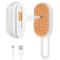 4 in 1 Cat Steam Brush, Usb Rechargeable Cat Brush with Steam, Anti-static Steam Pet Brush, Deshedding Vacuum Brush, Massage,...