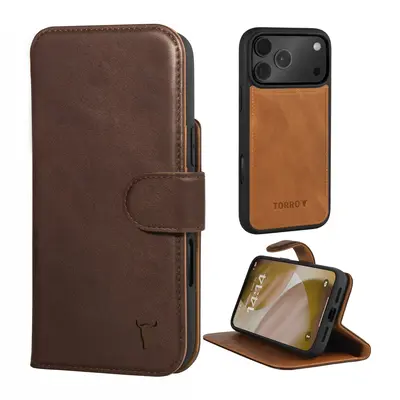 Apple iPhone 18 Pro Max / 17 Pro Max 2-in-1 Detachable Leather Wallet Case (MagSafe Charging) - TORRO Signature / Dark Brown