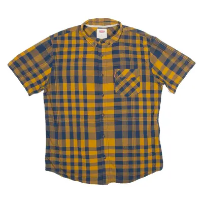 LEVI'S Womens Shirt Yellow Check M