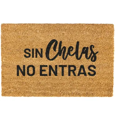 Sin Chelas no entras doormat, Welcome Mat, Funny, Spanish door mat