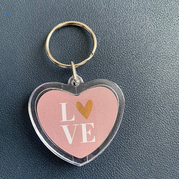 Clear Photo Frame Blank Acrylic Keychains