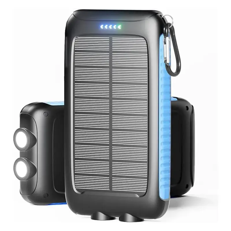 HolidayGifts-49800mAh Solar Charger Power Bank 15W Fast Charging with 3 Ports (2 USB, 1 Type-C) IP67 Waterproof for iPhone 15...