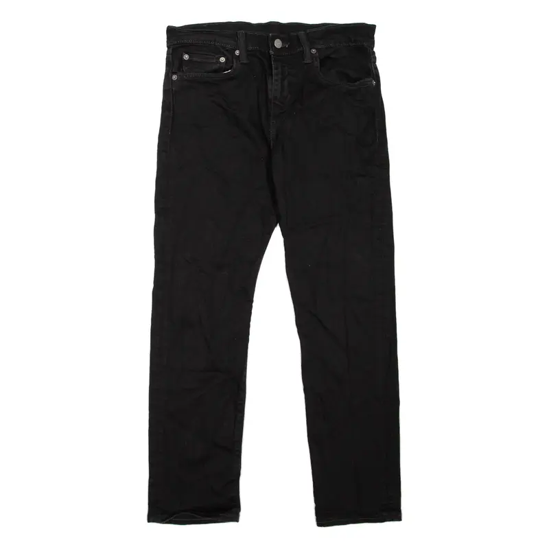 LEVI'S 502 Jeans Mens Black Regular Tapered W30 L30