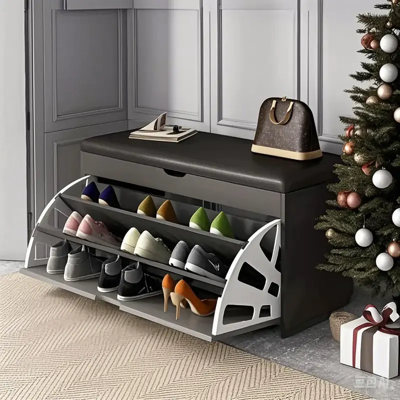 Shoe Storage Benches with Flip Drawer, Wood Entrance Way Furniture Shoe Organizer Bench for Entryway ,Shoe Cabinet for Hallwa...