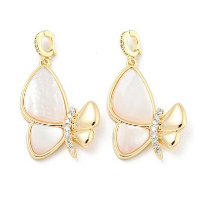 Brass Micro Pave Clear Cubic Zirconia Pendants