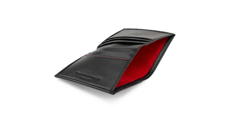 Card Wallet with Notes Pocket in Black