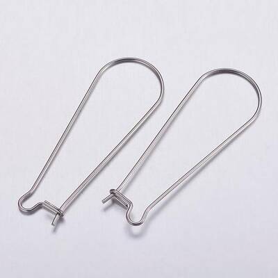 Tarnish Resistant 316 Surgical Stainless Steel Hoop Earrings Settings