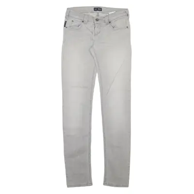 ARMANI JEANS Womens Jeans Grey Slim Skinny Stone Wash W26 L32