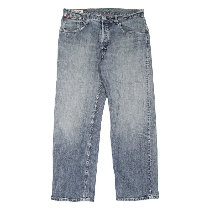 LEE COOPER Mens Jeans Blue Regular Straight Stone Wash W33 L30