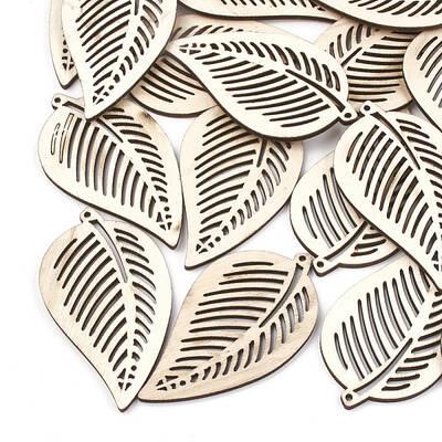 Undyed Wood Big Pendants