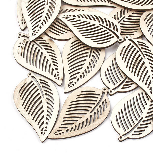 Undyed Wood Big Pendants