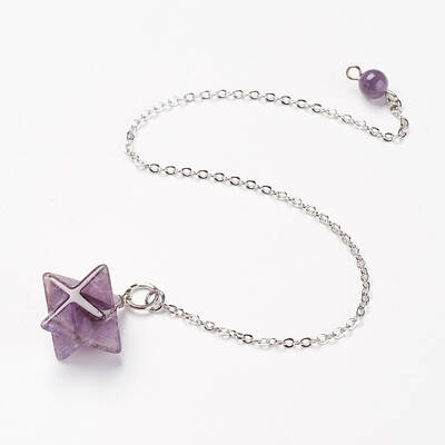 Chakra Natural Amethyst Dowsing Pendulums